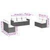 vidaXL 7 Piece Garden Sofa Set with Cushions Grey Poly Rattan