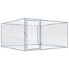 vidaXL Outdoor Dog Kennel | Silver | Galvanised Steel | 2x2x1 m | Durable