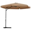 vidaXL Garden Parasol with Steel Pole 300 cm Taupe