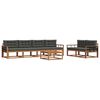 vidaXL Outdoor Sofa Set with Cushion 7 pcs Natural and Anthracite