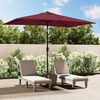 vidaXL Garden Parasol with Metal Pole 300x200 cm Bordeaux Red