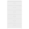 vidaXL Sideboard with 6 Drawers White 50x34x96 cm Engineered Wood