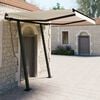 vidaXL Manual Retractable Awning with Posts 3x2.5 m Cream