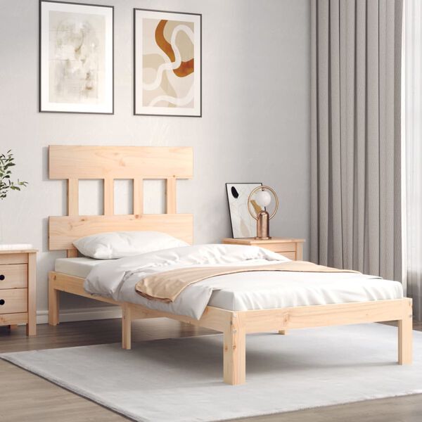vidaXL Bed Frame without Mattress Single Solid Wood Pine
