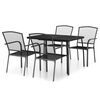 vidaXL 5 Piece Garden Dining Set Anthracite Steel