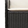 vidaXL Reclining Garden Chairs 2 pcs with Cushions Black Poly Rattan