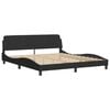 vidaXL Bed Frame "Dover" Black 180x200 cm King Velvet