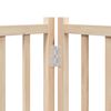 vidaXL Dog Gate with Door Foldable 9 Panels 450 cm Poplar Wood