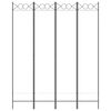 vidaXL 4-Panel Room Divider White 160x200 cm Fabric