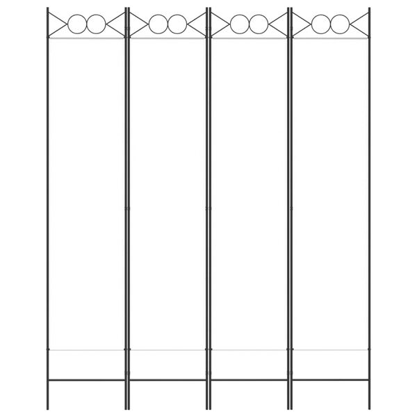 vidaXL 4-Panel Room Divider White 160x200 cm Fabric