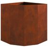 vidaXL Corner Planter Rusty 45 x 45 x 50 cm Weathering steel