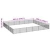 vidaXL Dog Kennel Silver 30 m&sup2; Steel