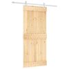 vidaXL Sliding Door 90 x 210 cm Solid Pine Wood (Untreated)