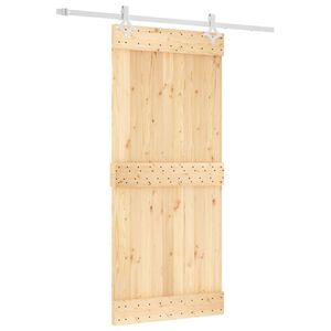 vidaXL Sliding Door 90 x 210 cm Solid Pine Wood (Untreated)