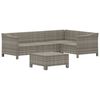 vidaXL 5 Piece Garden Lounge Set with Cushions Grey Poly Rattan