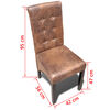 vidaXL Dining Chairs 6 pcs Brown Faux Leather