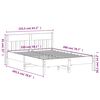 vidaXL Bed Frame without Mattress 150x200 cm King Size Solid Wood Pine