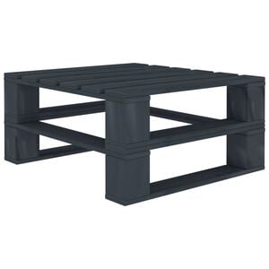 vidaXL Garden Pallet Table Grey Wood