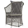 vidaXL 2 Piece Garden Lounge Set with Cushions Grey Poly Rattan