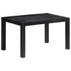 vidaXL Dining Table Black 140x80x76 cm Solid Mango Wood