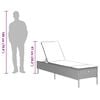 vidaXL Sun Lounger with Cushion Grey Poly Rattan