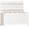 vidaXL Garden Storage Box White 121x55x64 cm Solid Wood Pine