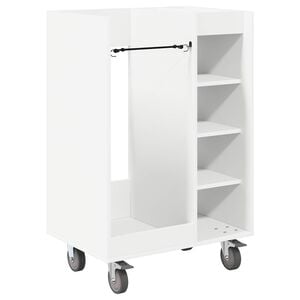vidaXL Golf Cabinet with Wheel Plain White 65 x 45 x 98 cm