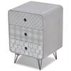 vidaXL Side Cabinet with 3 Drawers Grey