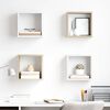 vidaXL Wall Cube Shelves 4 pcs White and Sonoma Oak 26x15x26 cm