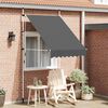 vidaXL Manual Retractable Awning 150 cm Anthracite