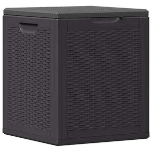 vidaXL Garden Storage Box 90L Black PP Rattan