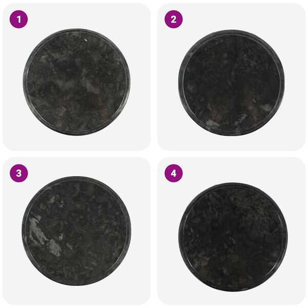 vidaXL Table Top Black &Oslash;40x2.5 cm Marble