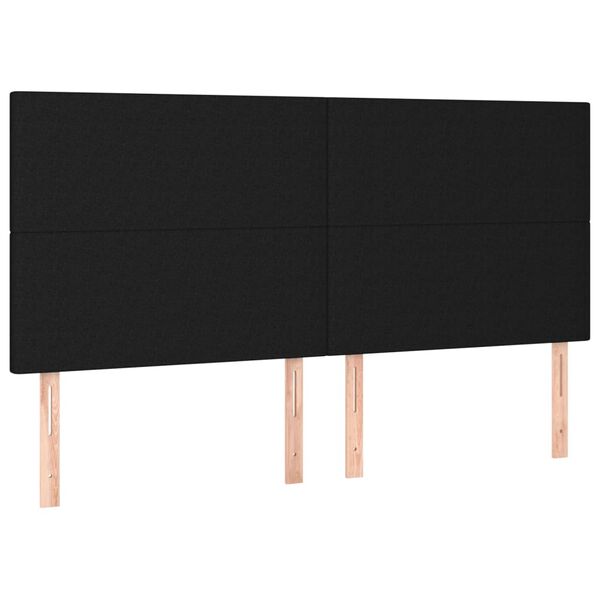 vidaXL LED Headboard Black 200 cm Fabric