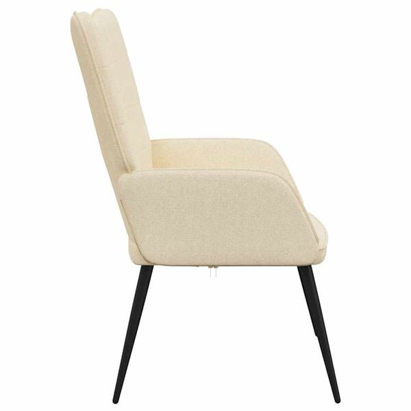 vidaXL Relaxing Chair Cream Fabric