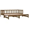 vidaXL Pull-out Day Bed without Mattress Honey Brown 2x(90x190)cm
