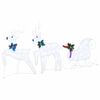 vidaXL LED Reindeers 3 pcs Cold White Fabric