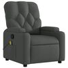 vidaXL Massage Recliner Chair Dark Grey Fabric