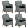 vidaXL 5 Piece Garden Dining Set Light Grey