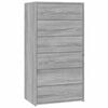 vidaXL Sideboard with 6 Drawers Grey Sonoma 50x34x96cm Engineered Wood