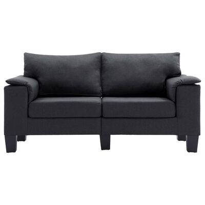 vidaXL 2-Seater Sofa Dark Grey Fabric