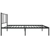 vidaXL Metal Bed Frame without Mattress with Headboard Black 90x190cm