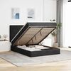vidaXL Ottoman Bed with Mattresses & LEDs Black Double Velvet