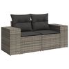 vidaXL 13 Piece Garden Sofa Set with Cushions Grey Poly Rattan