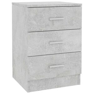 vidaXL Bedside Cabinet | Concrete grey | Engineered wood | Small