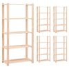 vidaXL 5-Tier Storage Racks 5 pcs 80x38x170 cm Solid Pinewood 250 kg