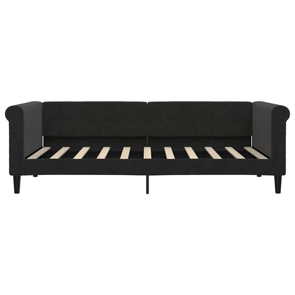 vidaXL Day Bed without Mattress Black 90x190 cm Velvet