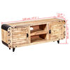 vidaXL TV Cabinet Rough Mango Wood 120x30x50 cm