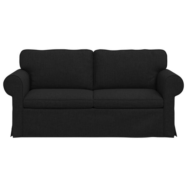 vidaXL Sofa 140cm Black Metal