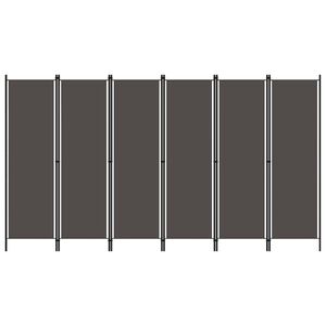 vidaXL 6-Panel Room Divider Anthracite 300x180 cm