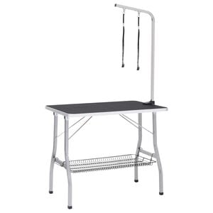 vidaXL Dog Grooming Table | Black and Silver